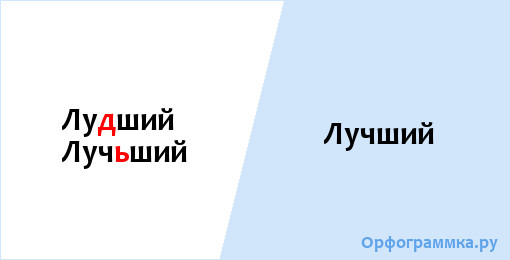 Лудший/лучьший — лучший | Блог Орфограммки