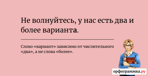 Более вариант. В варианте или во варианте.