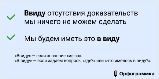 ввиду-в-виду: как не путать