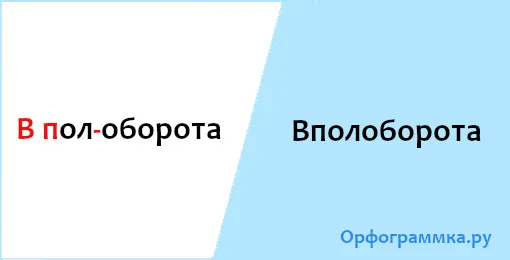 вполоборота