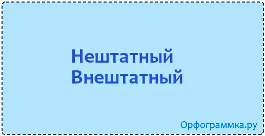 нештатный