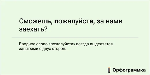 Пожалуйста: нужны запятые с двух сторон