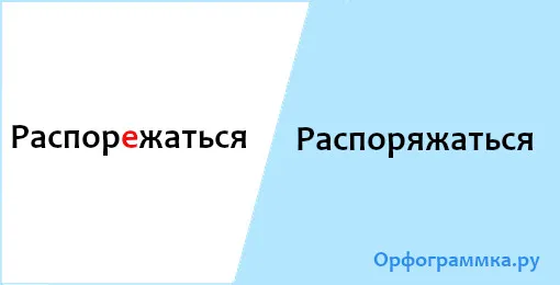 распоряжаться