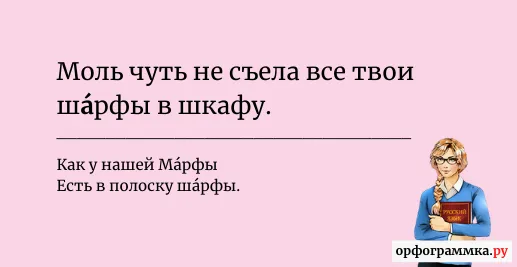 шарфы-ударение
